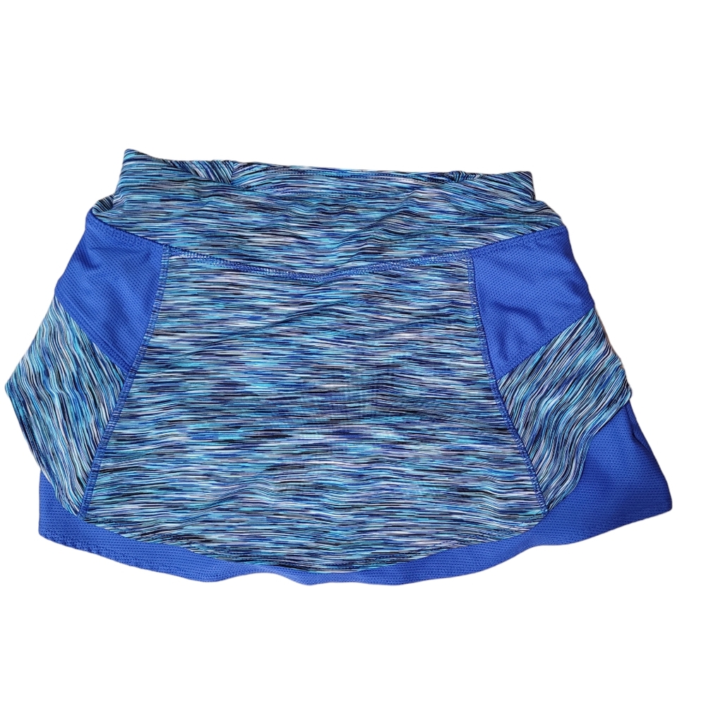 Athleta Womens Blue Black Spacedye Athletic Tennis Skort Size‎ XXS